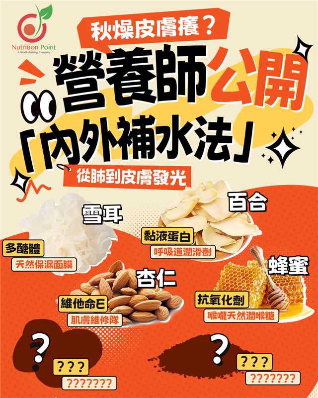 【營養師潤燥貼士】🍐秋風起皮膚痕？6大天然食材由內潤到外！