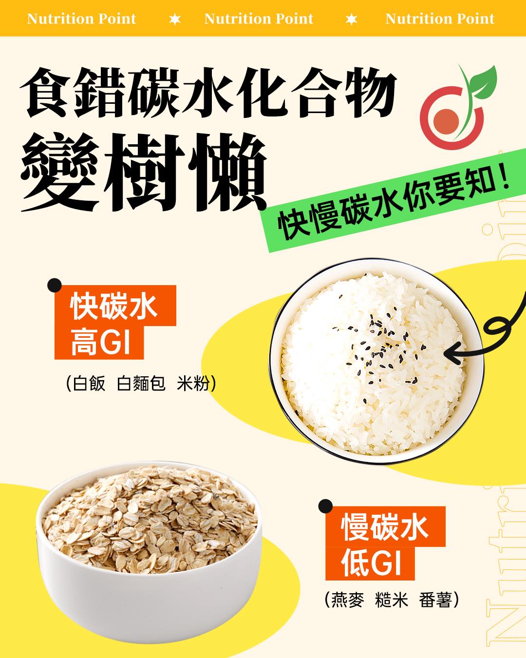 【食錯碳水化合物變樹懶?】快慢碳水你要識!⚡️🐌 【食錯碳水化合物變樹懶?】快慢碳水你要識!⚡️🐌