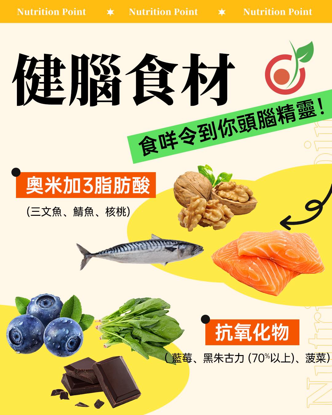 【健腦食材】食啲咩令到你頭腦精靈！